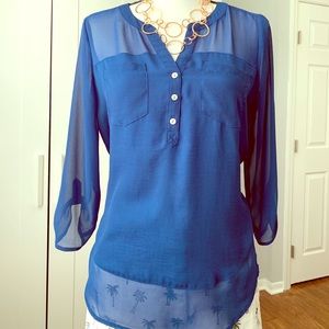 Express sheer insert blouse